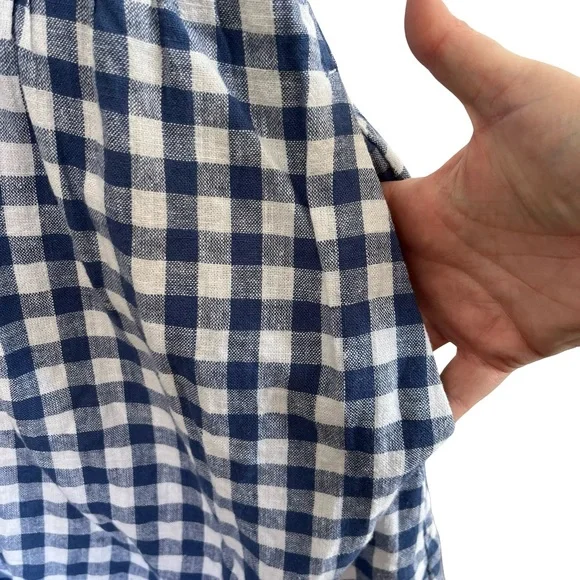 Old Navy Sun Dress Blue White Gingham Plaid Cottagecore Womens Plus Size 4X - Picture 3 of 6